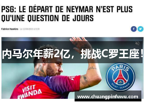 内马尔年薪2亿，挑战C罗王座！